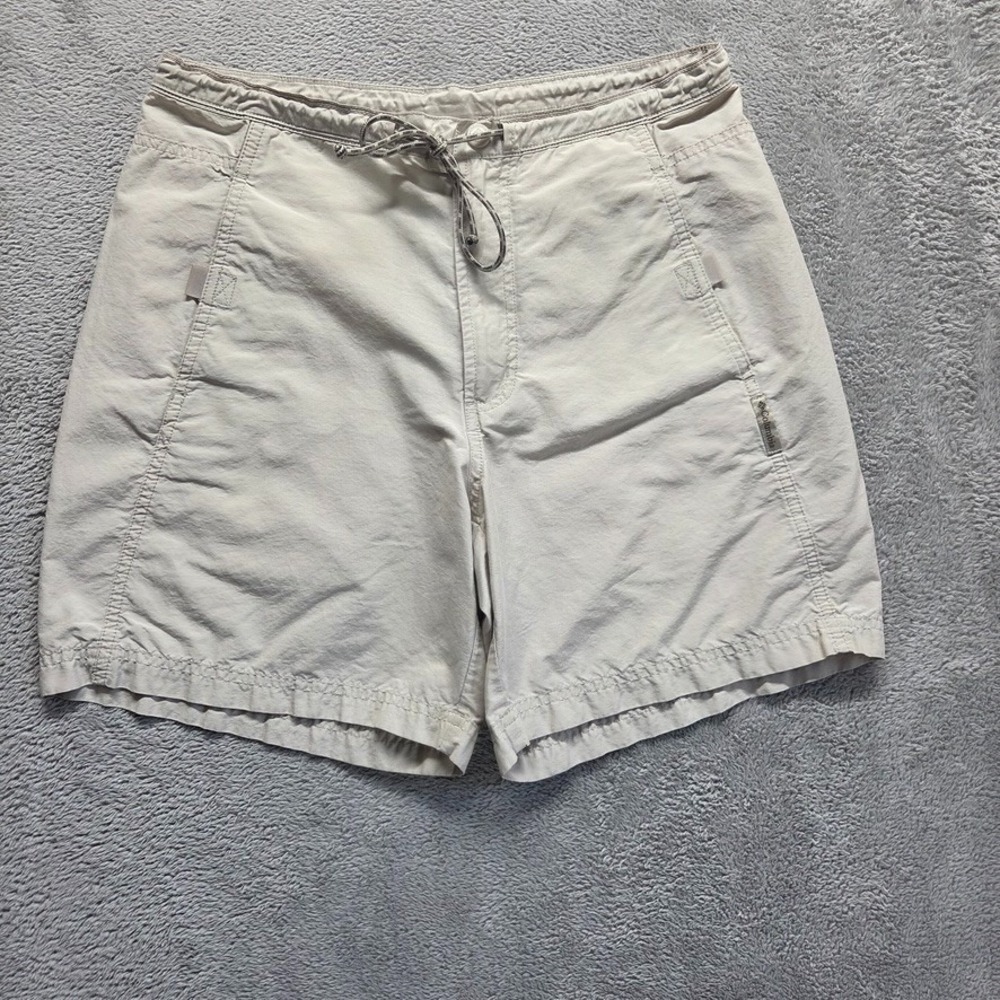 Columbia Shorts Womens Small Beige‎ Mid Rise 6" Inseam Hiking Outdoor